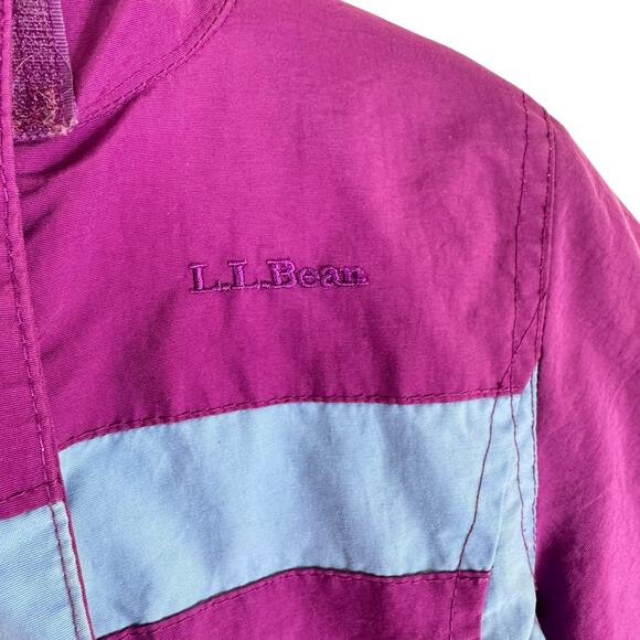 Vintage L.L. Bean Purple Blue Full Zip Hooded Fleece Lined Coat Sz Infant 6-12M - Picture 3 of 9